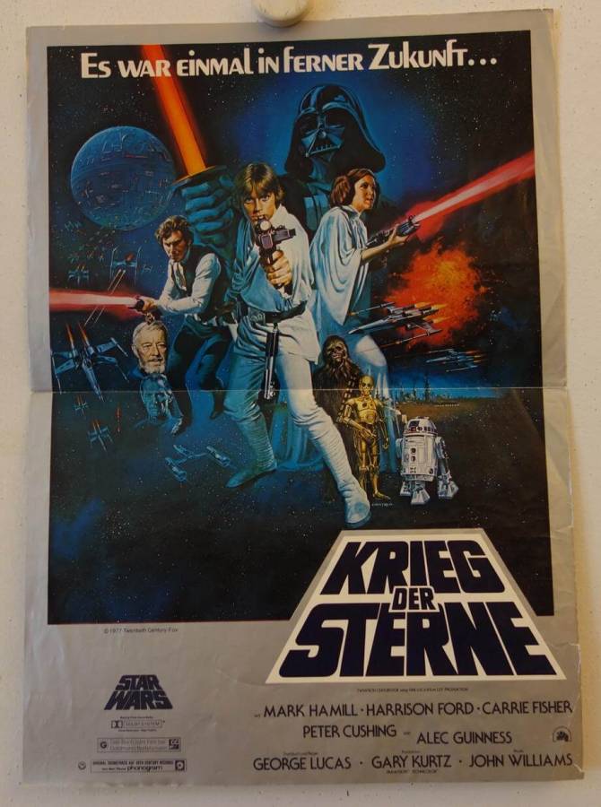 Krieg der Sterne originales deutsches A3 Filmplakat